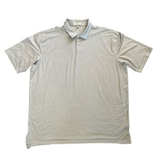 Peter Millar Light Gray Polo Shirt Summer Comfort Size XXL Golf